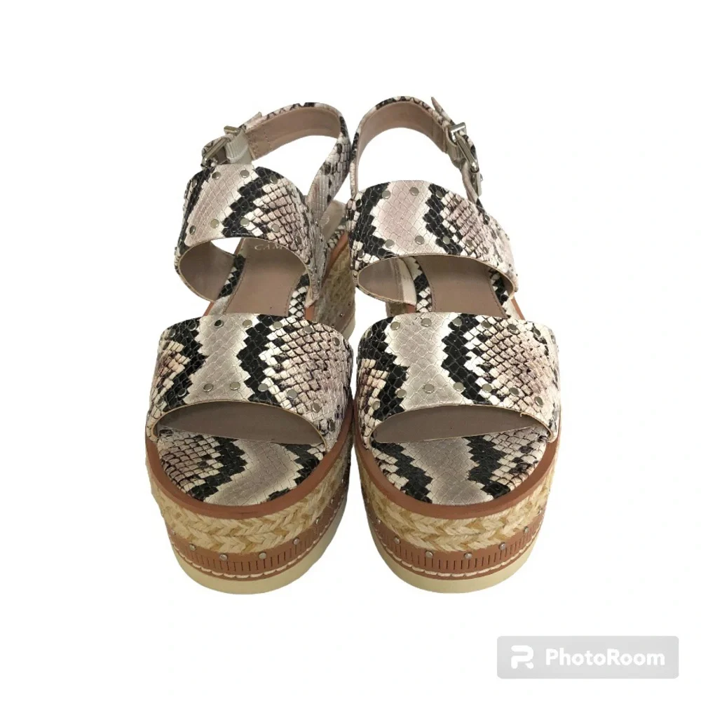 Vince Camuto Marsa Sandals Snakeskin Leather Platform